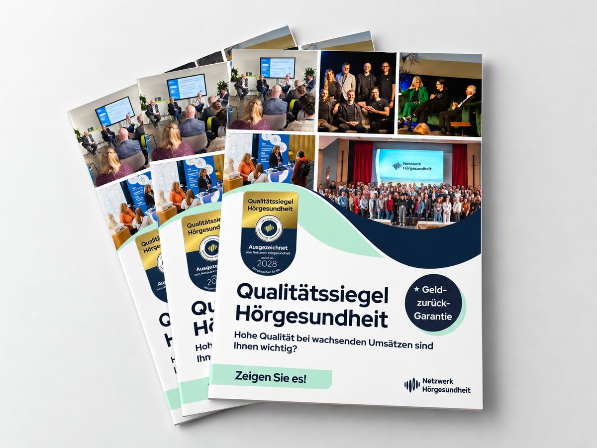 Flyer zum Qualitätssiegel Hörgesundheit